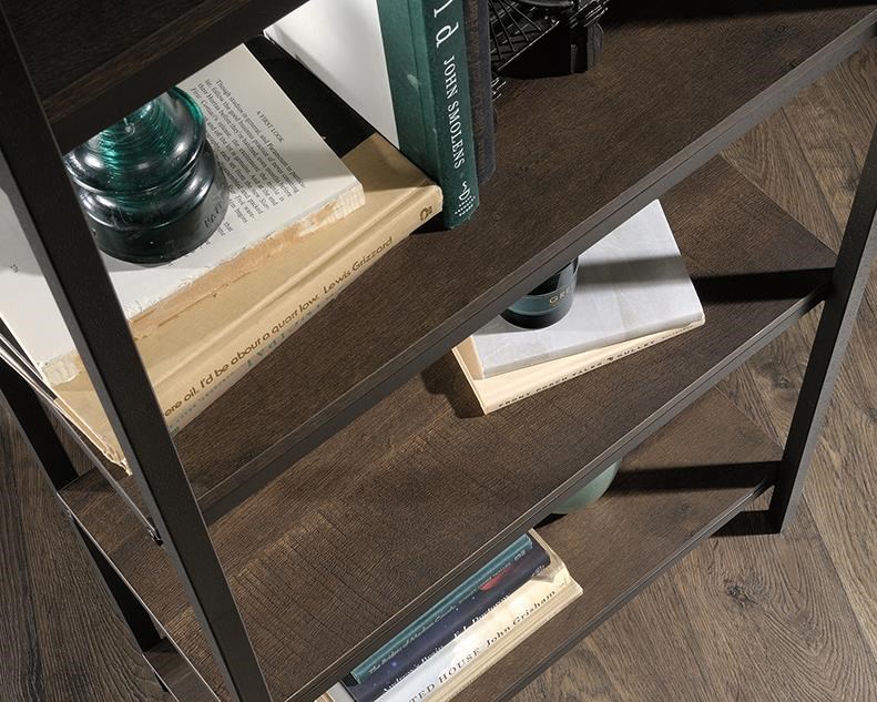 Sauder North Avenue 423023 Tall Bookcase Red Knot Open Bookcases